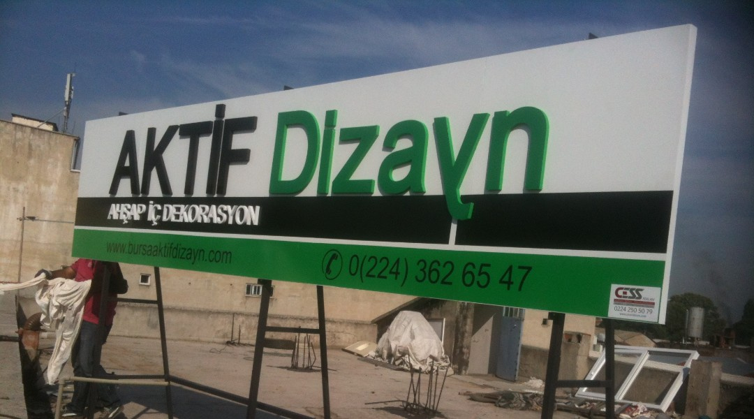 Aktif Dizayn - Çatı Tabelası