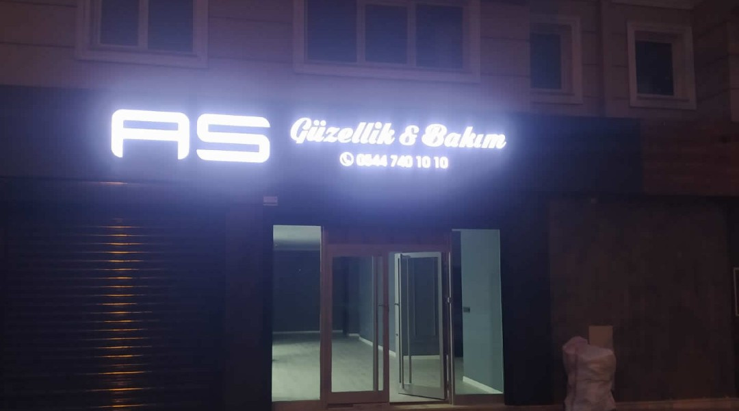 AS Güzellik & Bakım - Işıklı Tabela
