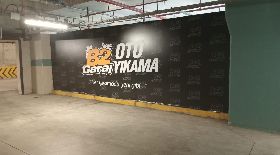 B2 Garaj Oto Yıkama - Vinil Germe İç Mekan Uygulama