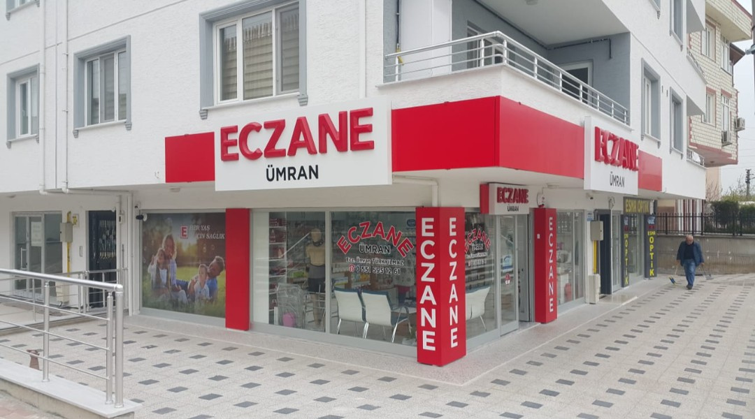 Eczane Ümran - Pleksi Kutu Harf Tabela