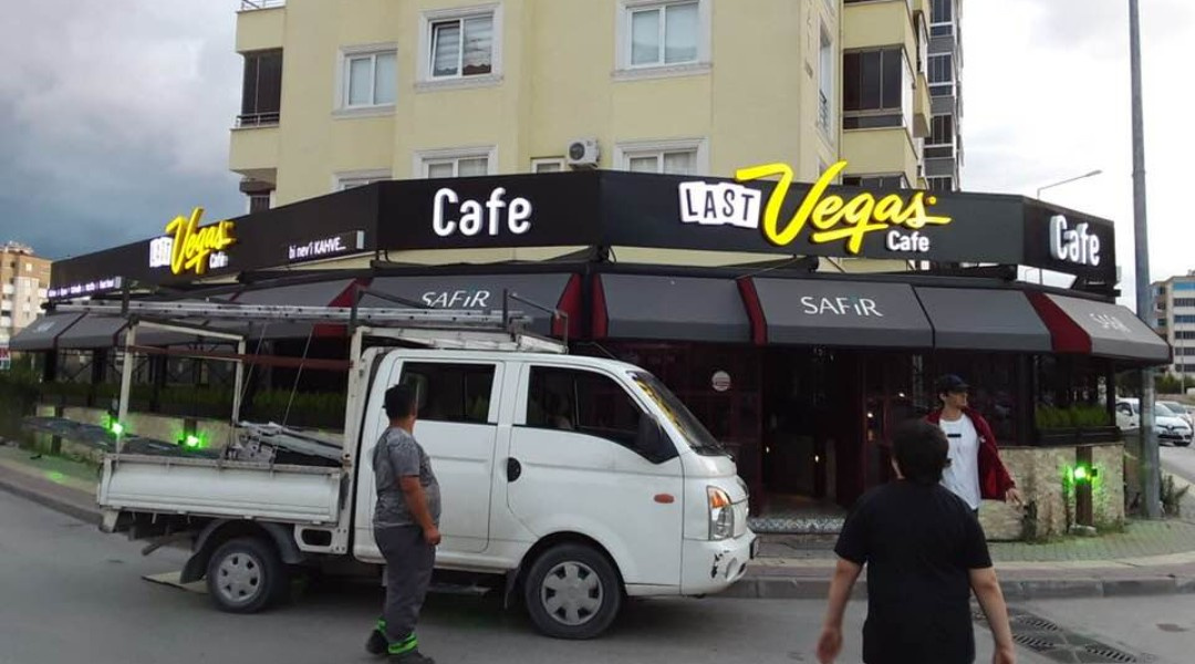 Last Vegas Cafe - Pleksi Kutu Harf Tabela