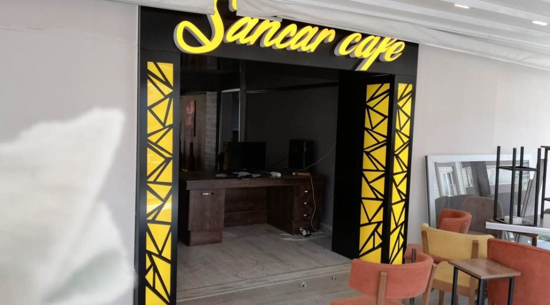 Sancar Cafe - Pleksi Kutu Tabela